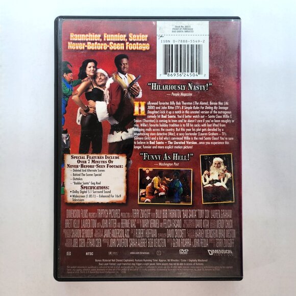 Bad der Santa(Bad Santa Unrated Version) DVD Movie - Picture 3 of 5